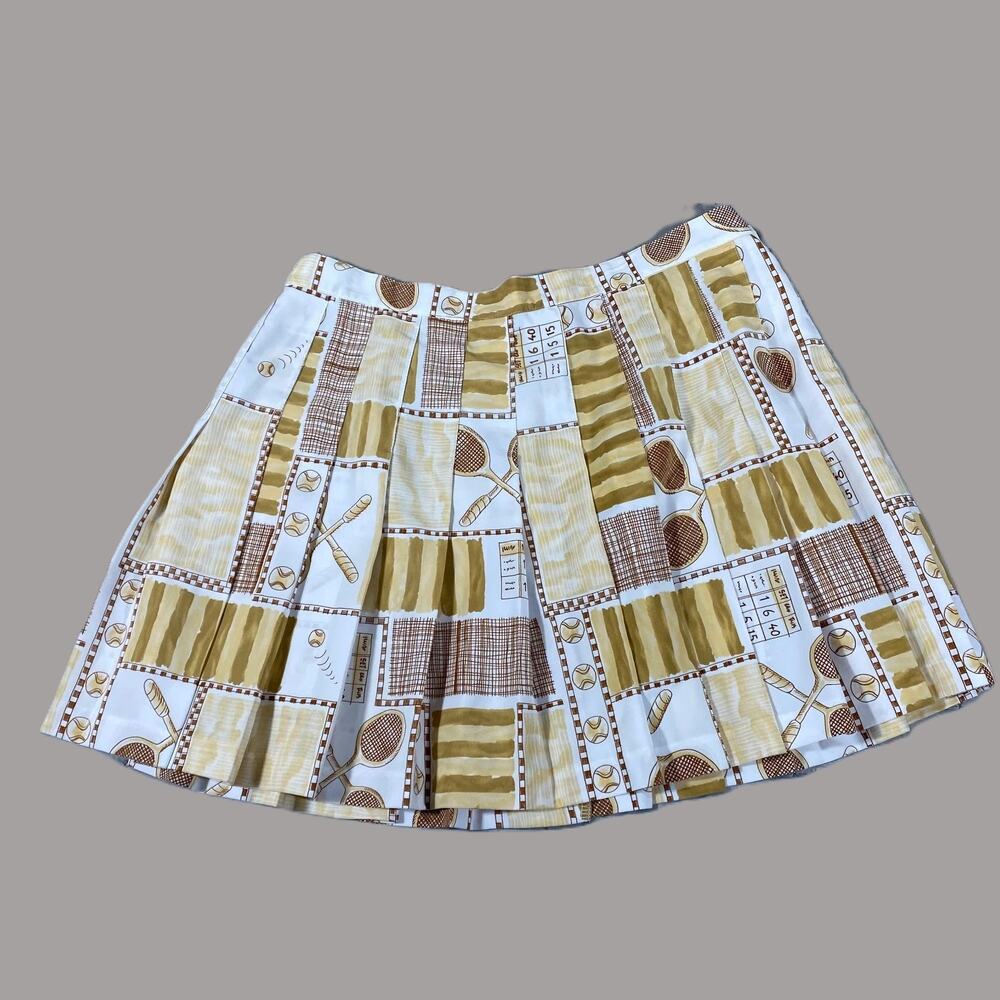 90s TAIL Pleated Tennis Skirt Racquet Sport Design USA Sz 10 Retro Vtg Netball